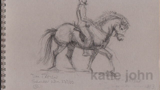 Tim and Reisn, charcoal pencil, 2002 tim reisn sketch